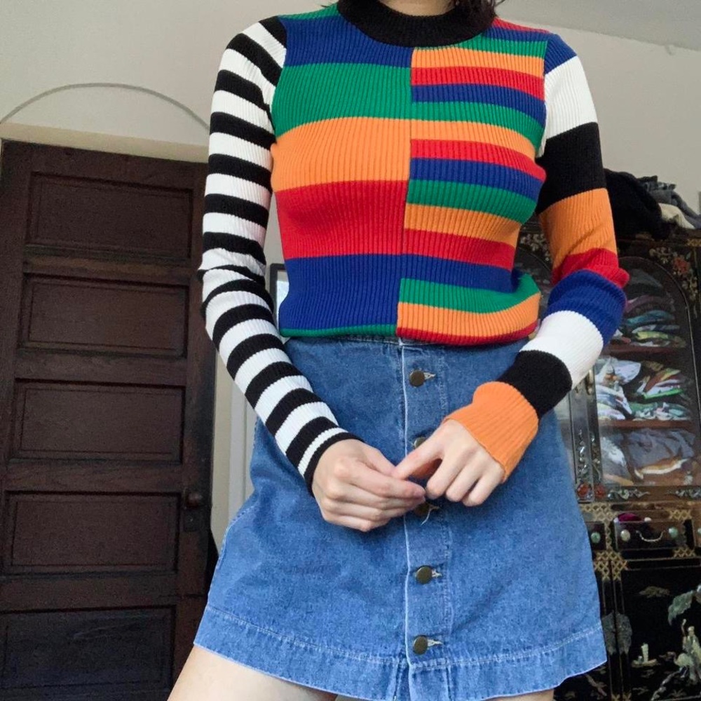 UNIF Color-blocked Sweater NWOT
